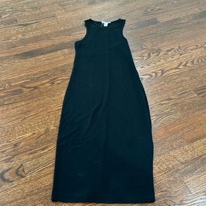Forever 21 black cotton midi dress
